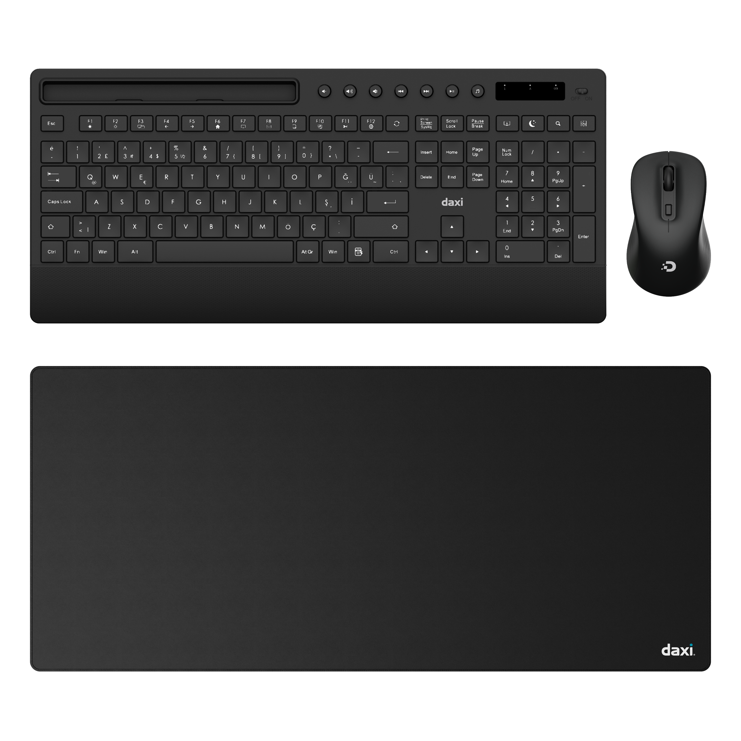 MK270 Multimedia Plus Combo Kablosuz Klavye Mouse ve Masa Matı Seti